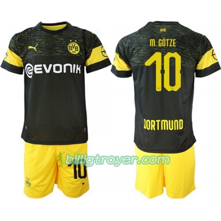 Billige Fotballdrakter Borussia Dortmund M.Gotze 10 Barn Bortedraktsett 2018/19 Kortermet